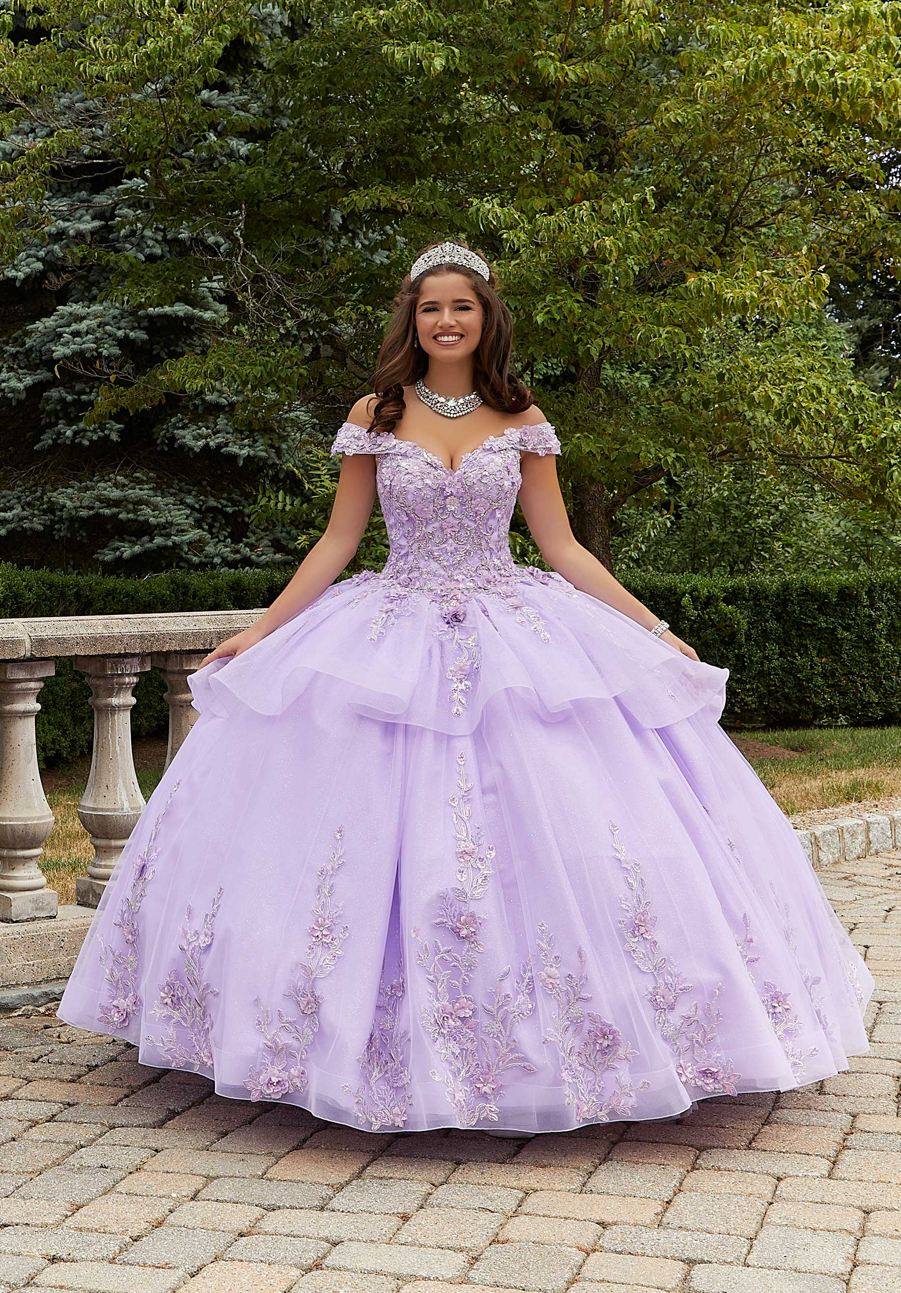 Floral quinceanera outlet dresses