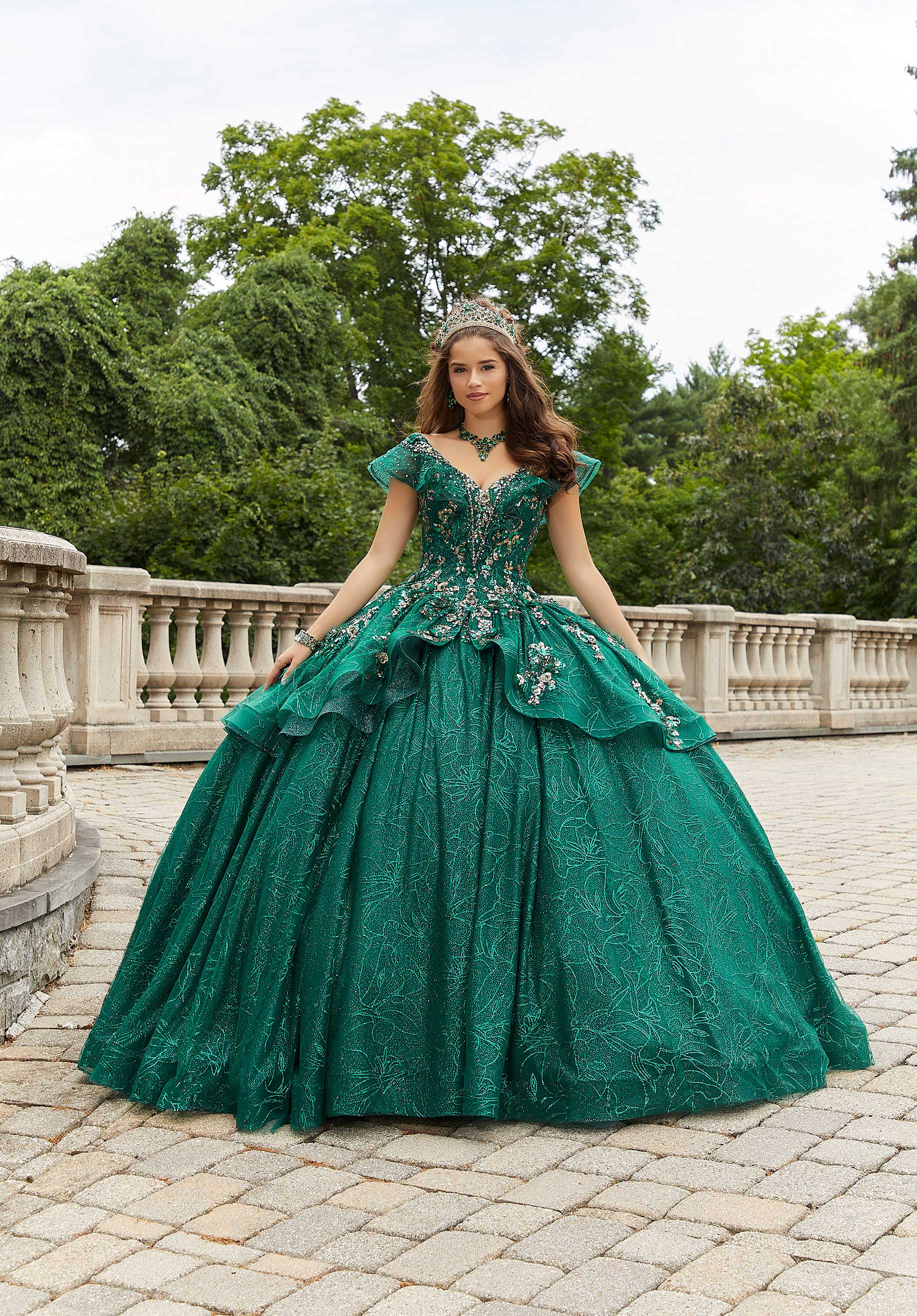 teal green quinceanera dresses