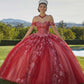 11744 | Crystal Beaded Glitter Embroidery Quinceanera Dress