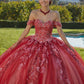 11744 | Crystal Beaded Glitter Embroidery Quinceanera Dress