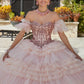 11746 | Patterned Sequins with Crystal Beading Quinceanera Dress