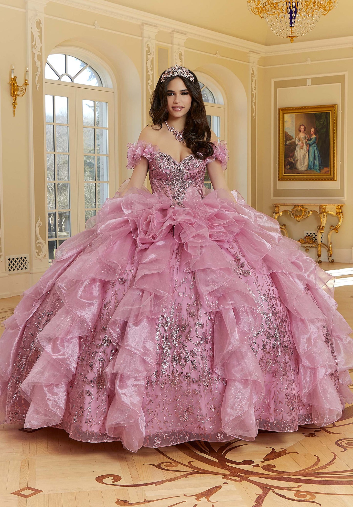 12130 | Jeweled Beaded Quinceanera Dress