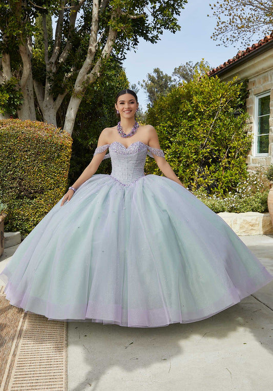 11740 | Jeweled Beading on a Layered Tulle Quinceanera Dress
