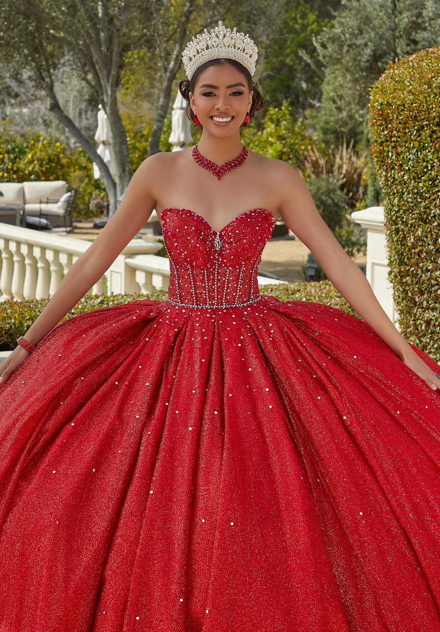 11743 | Butterfly Bodice with Rhinestone and Crystal Beading Quinceanera Dress