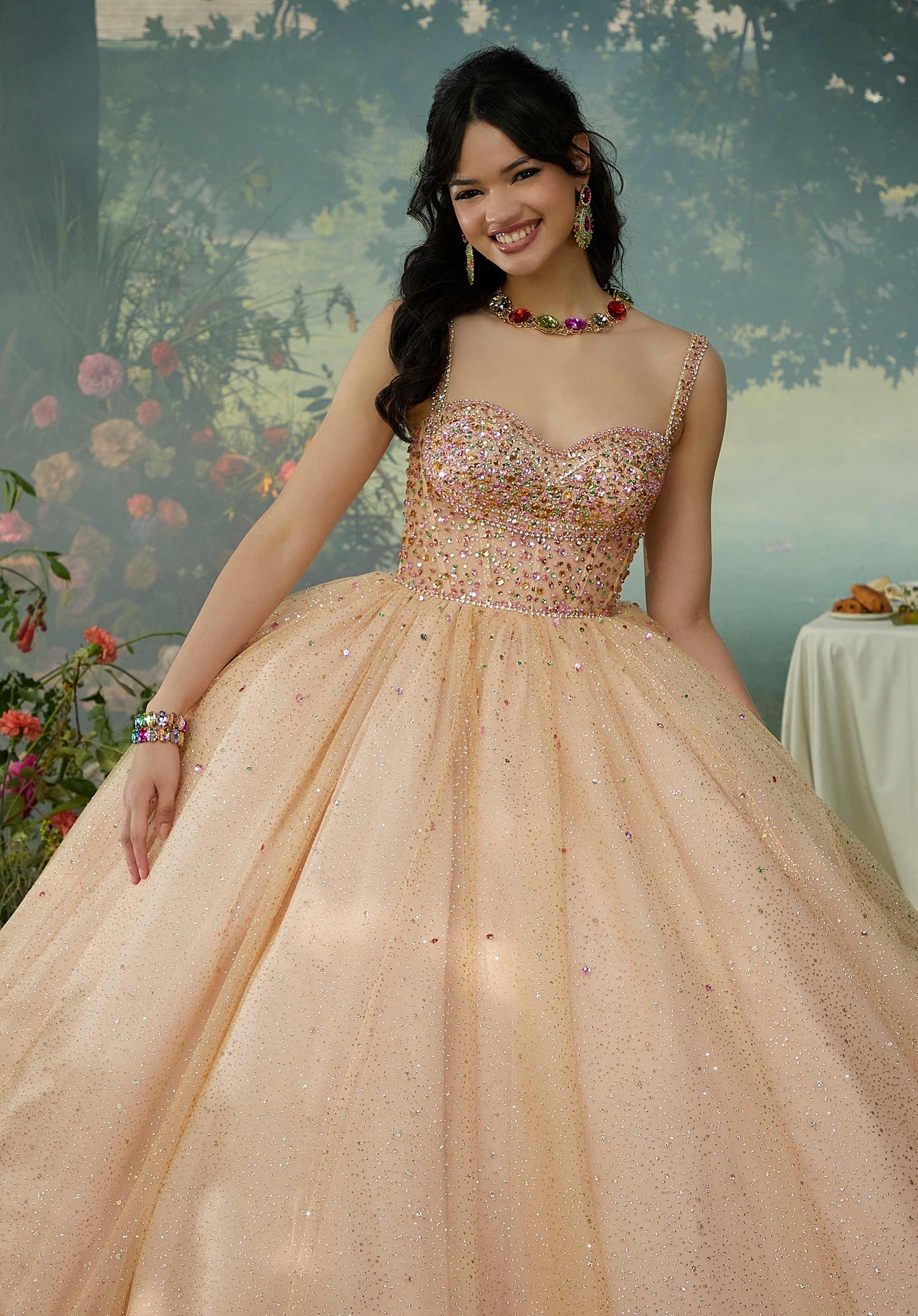11881 | Candy Jeweled Beaded Quinceanera Dress