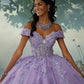 11886 | Three-Dimensional Floral Embroidered Quinceanera Dress
