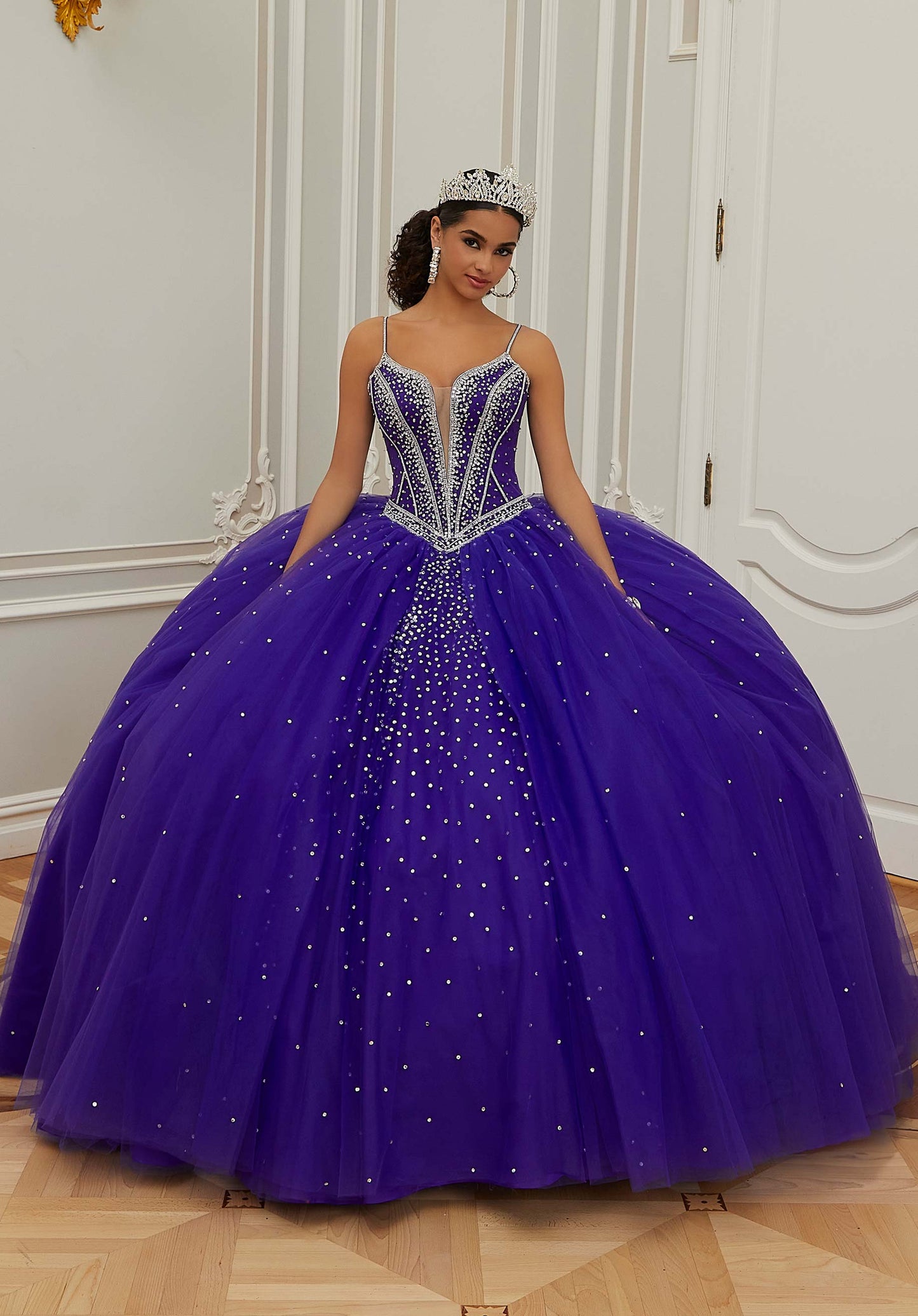 12121 | Jeweled Beaded Quinceanera Dress