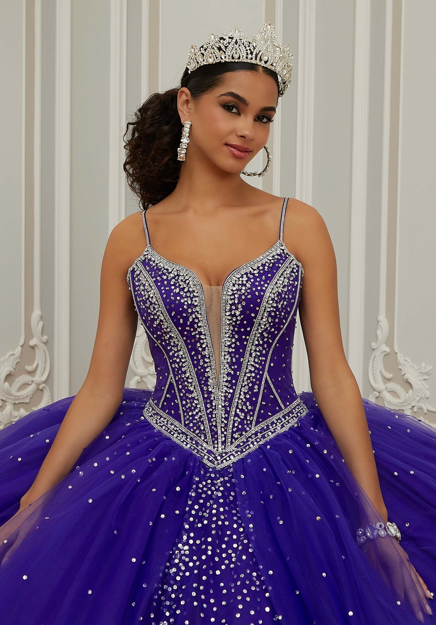 12121 | Jeweled Beaded Quinceanera Dress