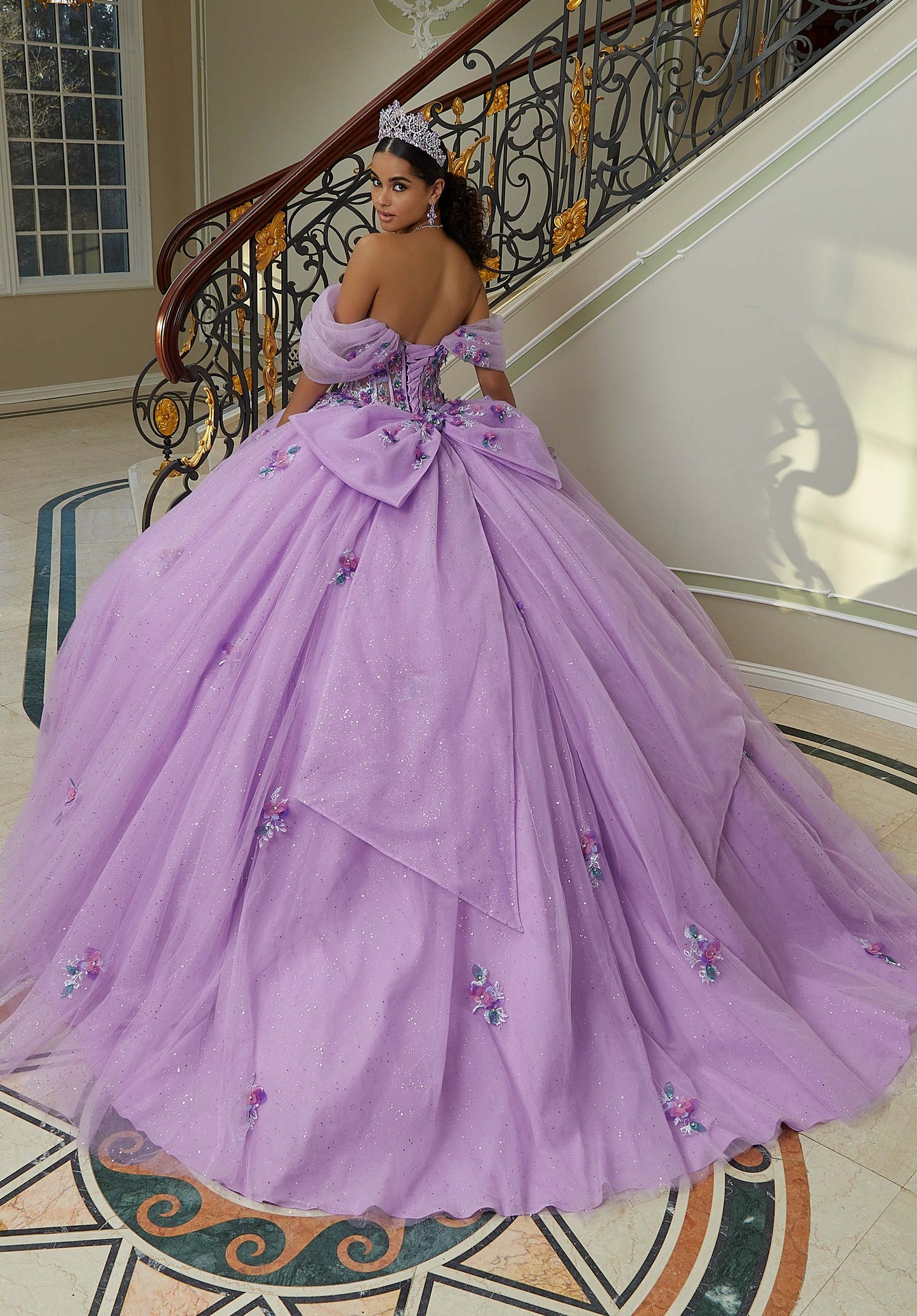 12122 | Crystal Beaded Quinceanera Dress