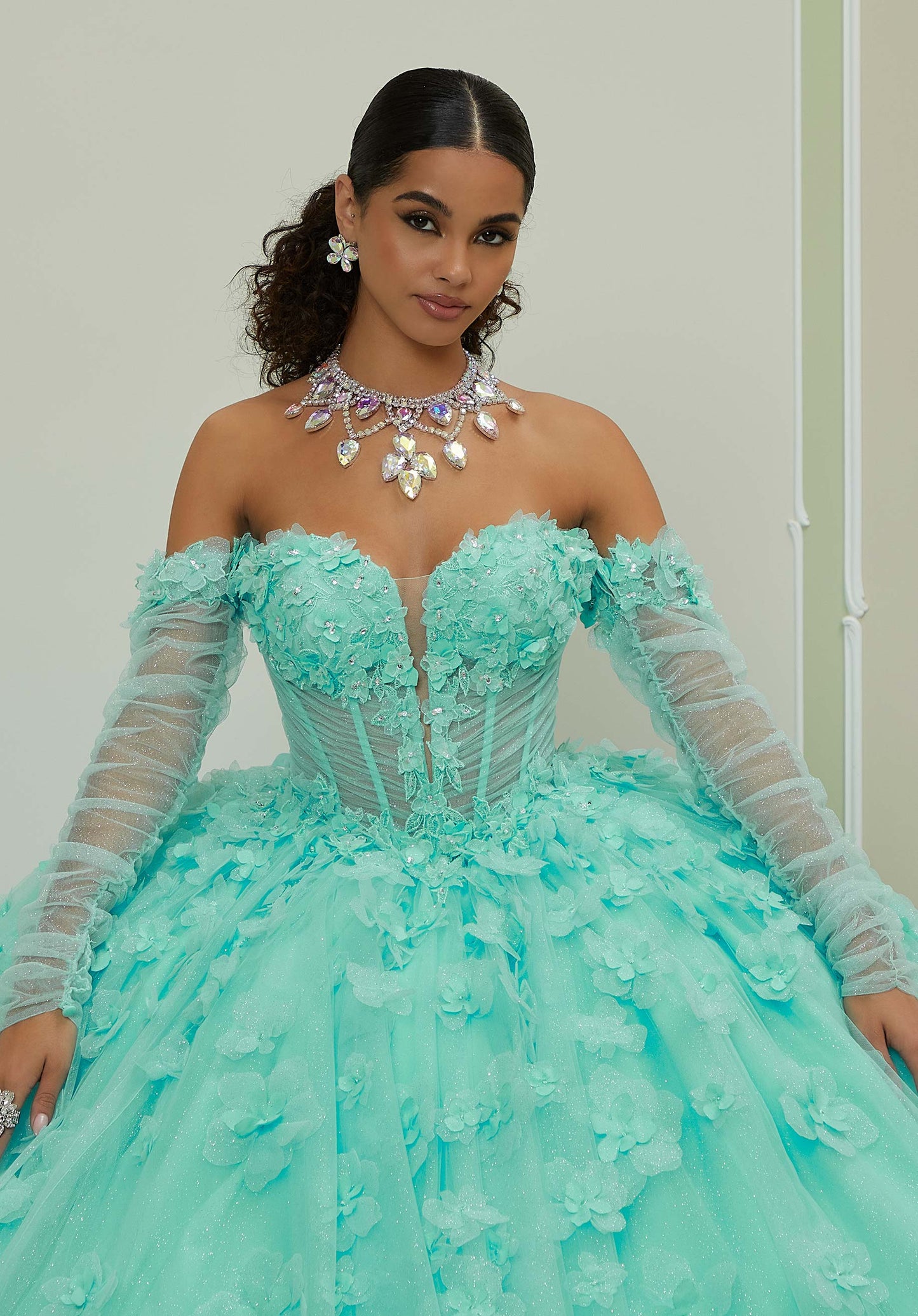 12123 | Crystal Beaded Quinceanera Dress