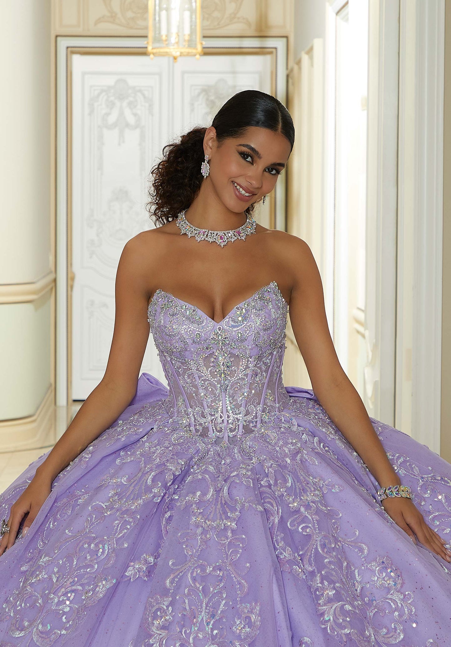 12125 | Jeweled Beaded Quinceanera Dress