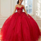 12127 | Floral Lace Quinceanera Dress