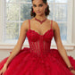 12127 | Floral Lace Quinceanera Dress