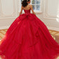 12127 | Floral Lace Quinceanera Dress