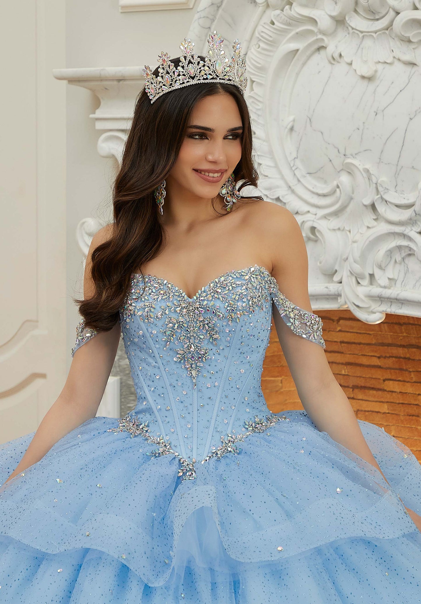 12128 | Jeweled Beaded Quinceanera Dress