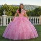 11723 | Three-Dimensional Floral Quinceanera Dress