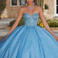 11724 | Jeweled Beading on a Tulle Over Quinceanera Dress