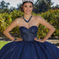 11724 | Jeweled Beading on a Tulle Over Quinceanera Dress