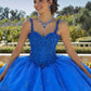 11726 | Crystal Beaded Lace Appliqués Quinceanera Dress
