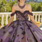 11727 | Three-Dimensional Flowers and Butterflies with Crystal Beading Quinceanera Dress