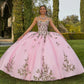 11733 | Crystal Beaded Contrasting Embroidery Quinceanera Dress
