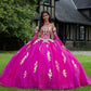 11862 | Three-Dimensional Embroidery with Crystal Beaded Bodice Quinceanera Dress