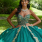 11863 | Crystal Beaded Embroidery with Rhinestone Trim Quinceanera Dress