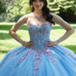 11865 | Three-Dimensional Floral Embroidery with Jeweled Beading Quinceanera Dress