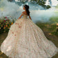 11878 | Three-Dimensional Floral Embroidered Quinceanera Dress