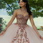 11879 | Patterned Sequins with Rhinestone Quinceanera Dress