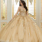 12105 | Patterned Quinceanera Dress