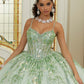 12105 | Patterned Quinceanera Dress