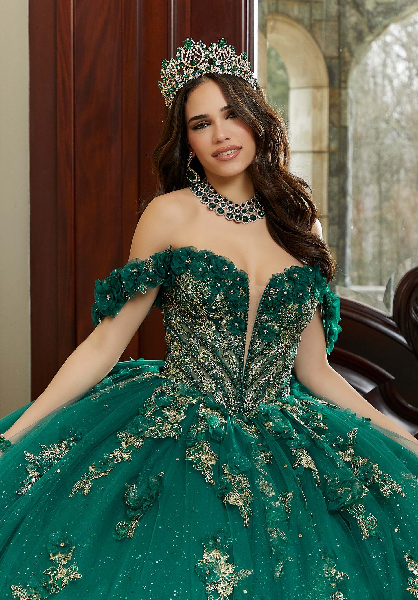 12106 | Diamente Beaded Quinceanera Dress