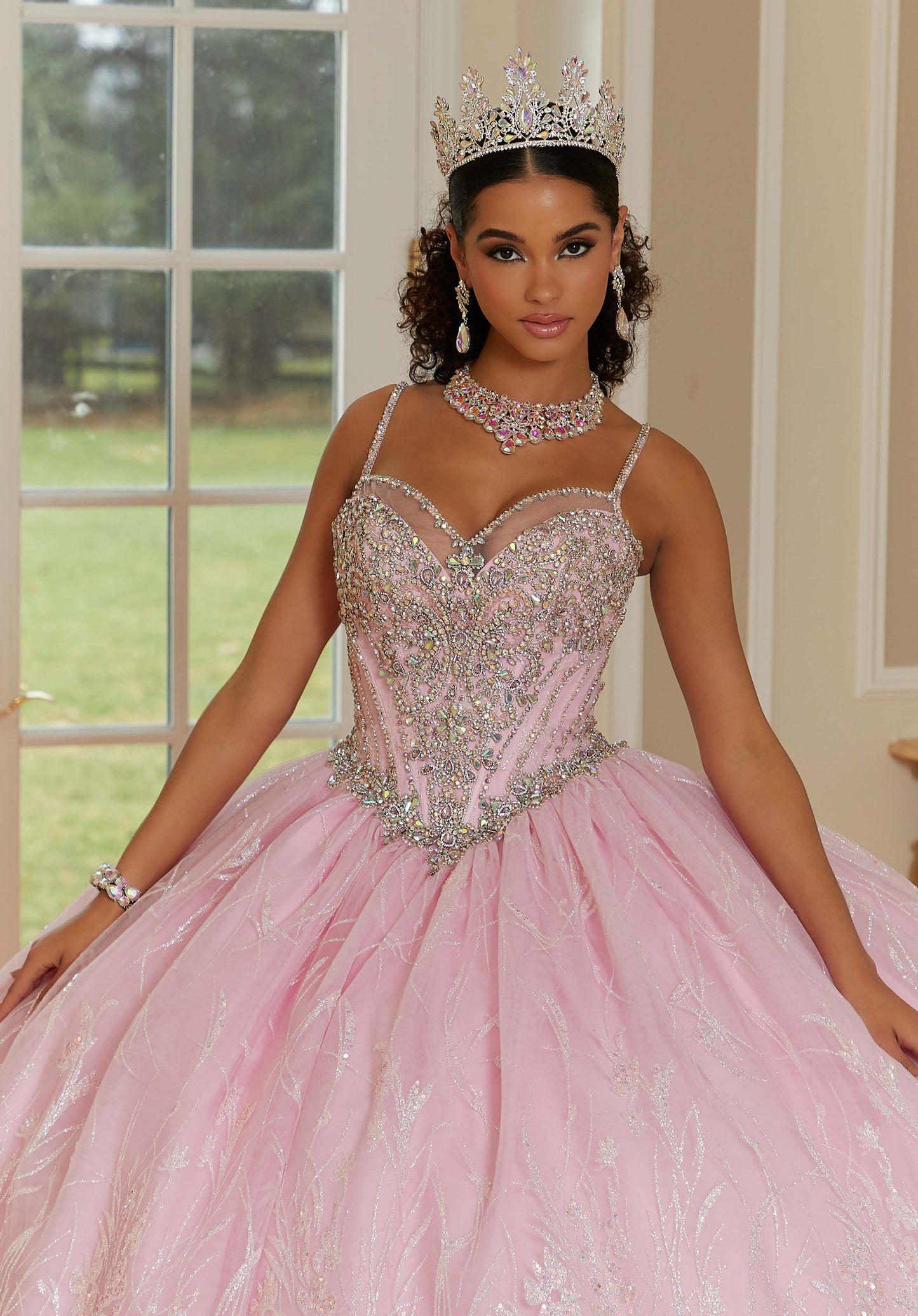 12107 | Jeweled Beaded Quinceanera Dress