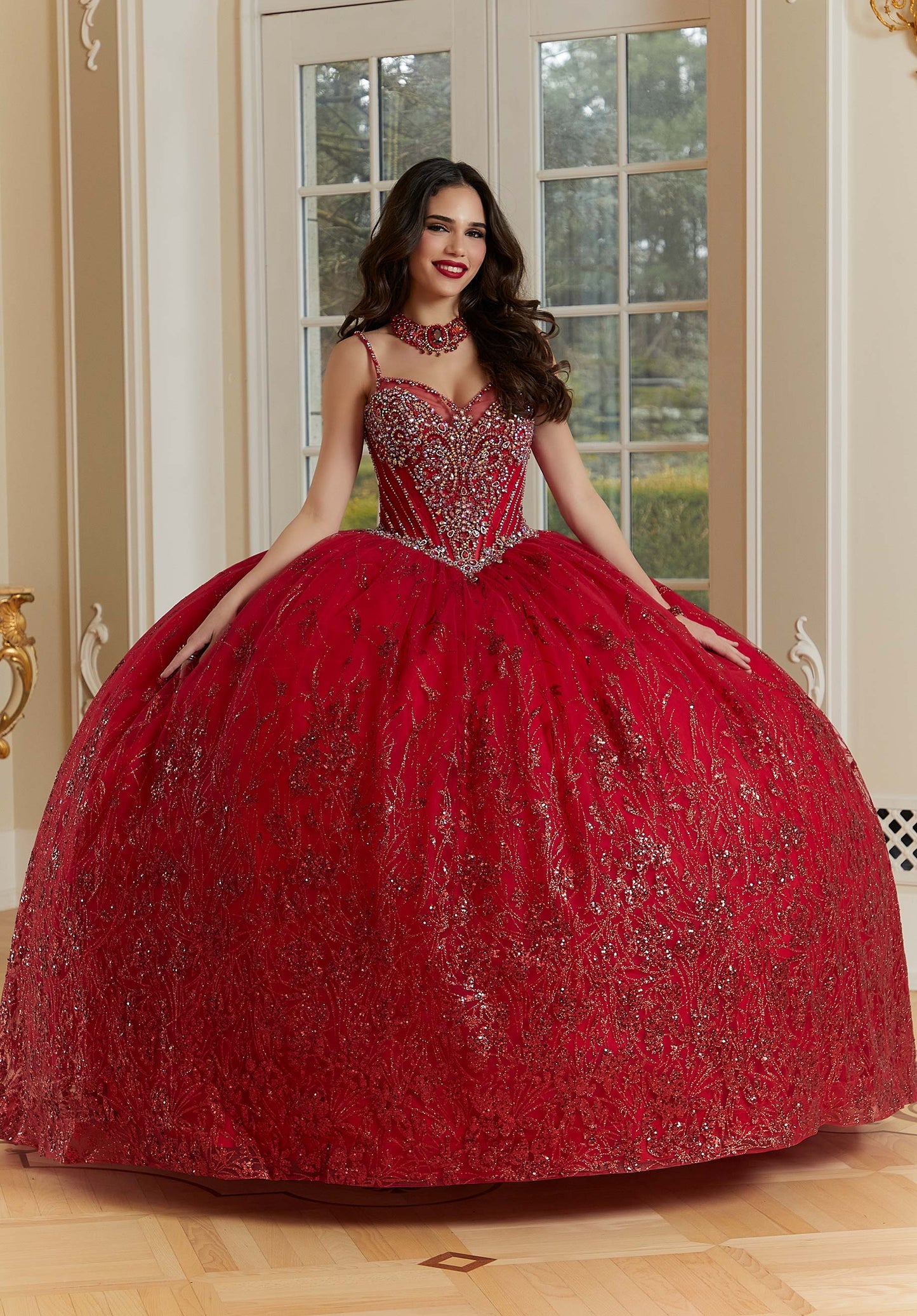 12107 | Jeweled Beaded Quinceanera Dress