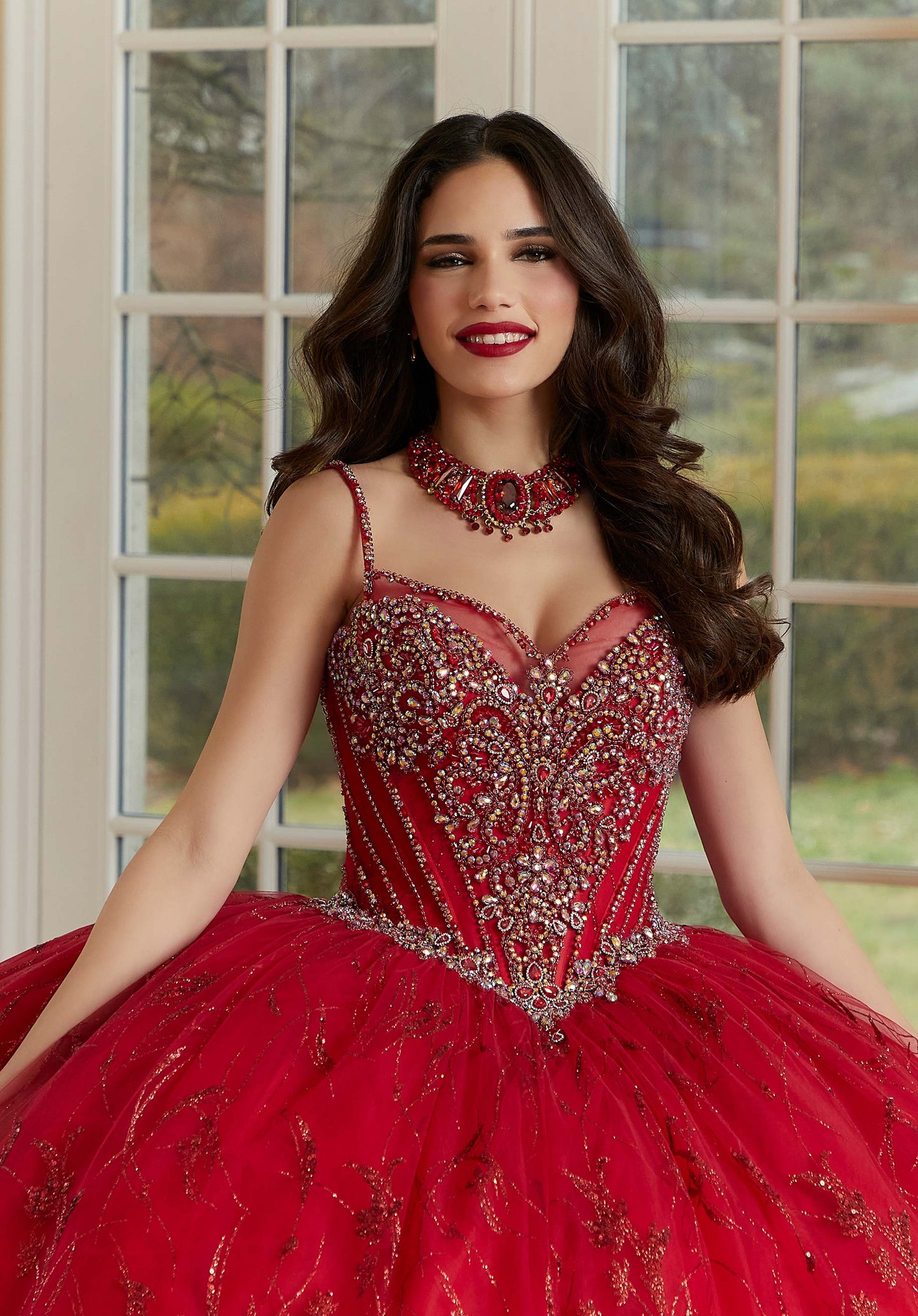 12107 | Jeweled Beaded Quinceanera Dress