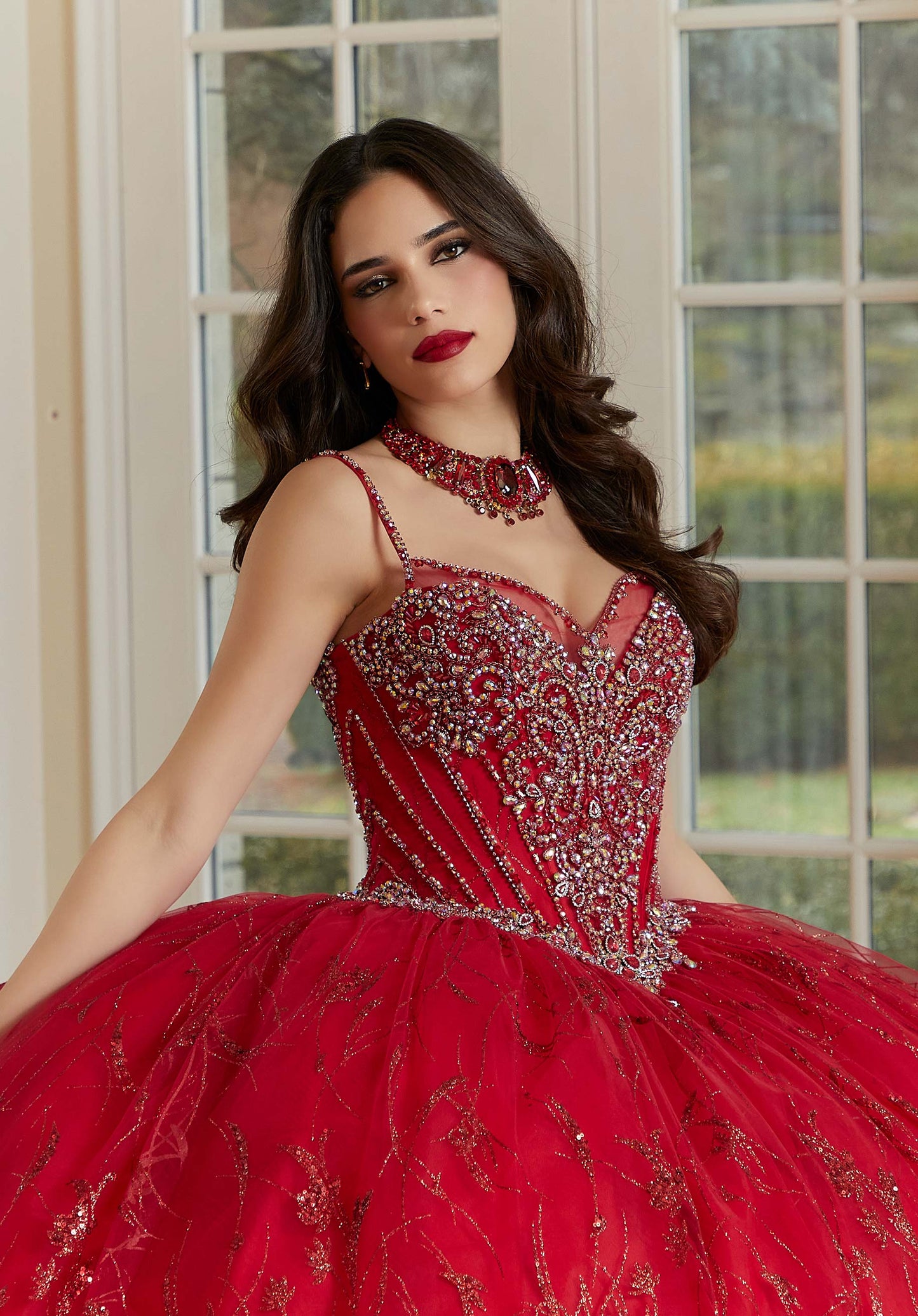 12107 | Jeweled Beaded Quinceanera Dress