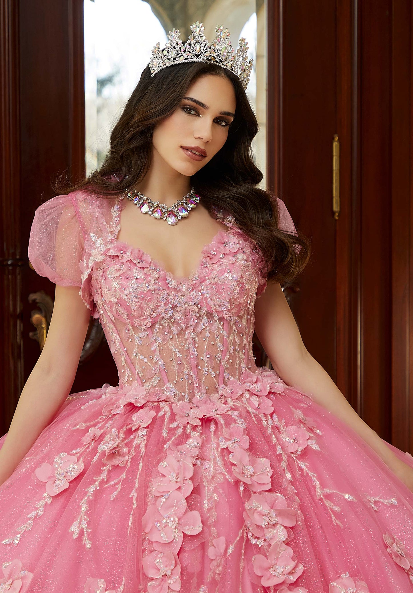 12108 | Crystal Beaded Quinceanera Dress