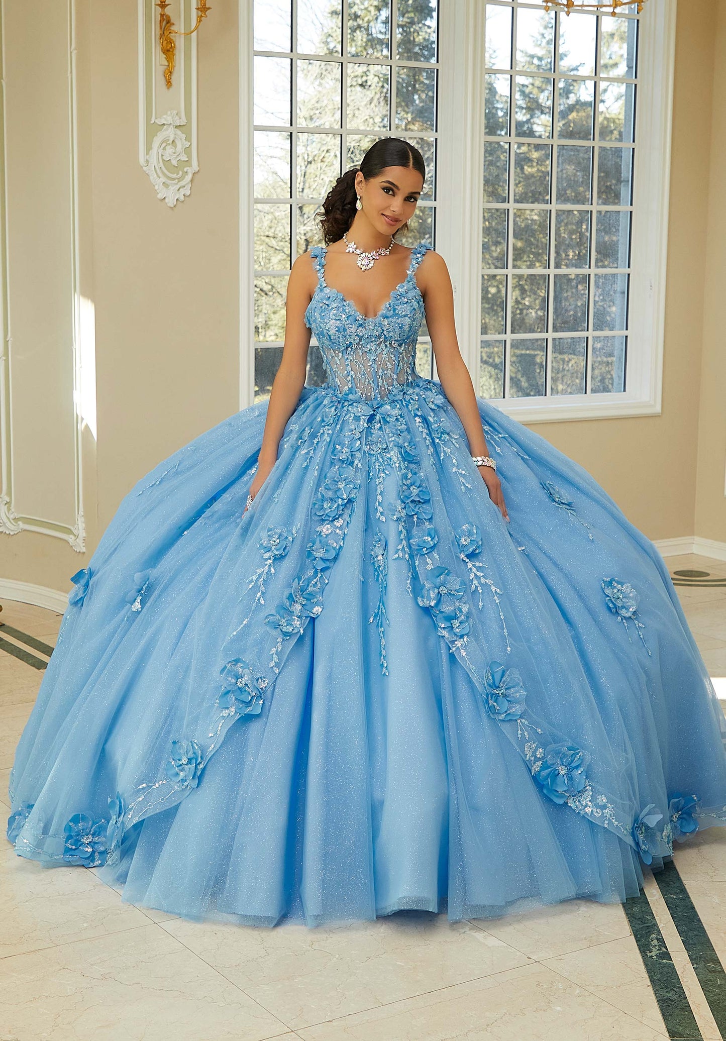 12108 | Crystal Beaded Quinceanera Dress