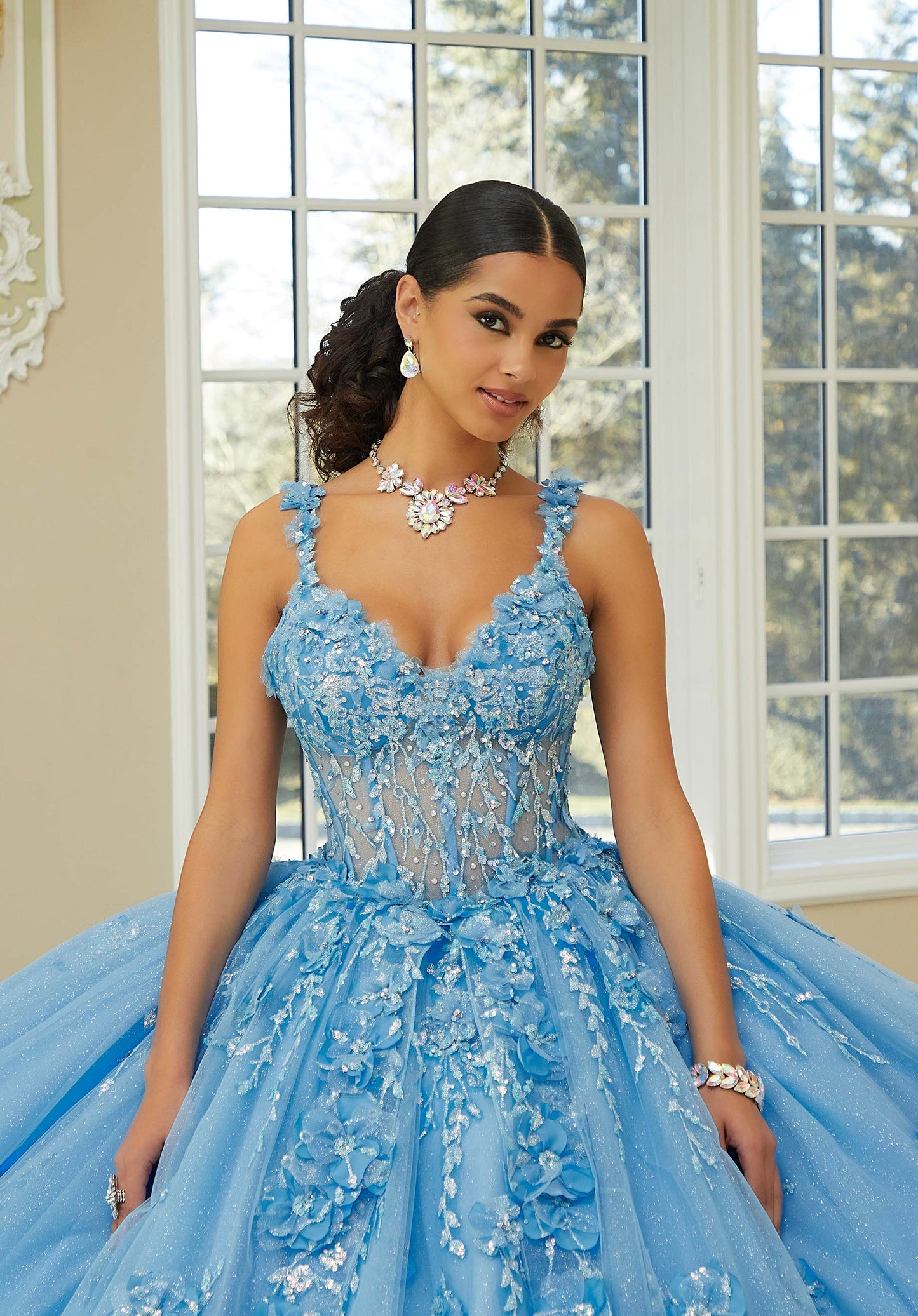 12108 | Crystal Beaded Quinceanera Dress