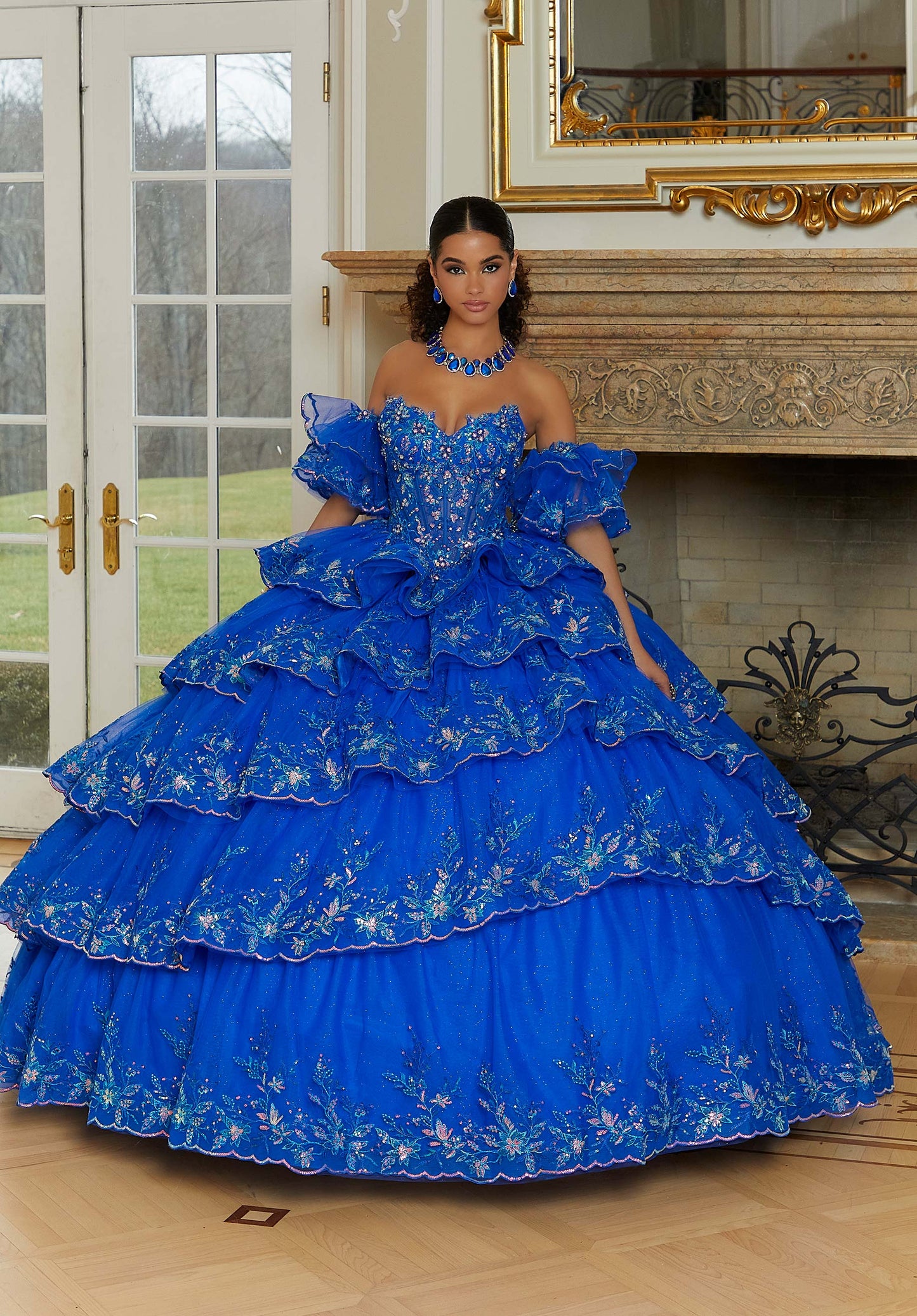 12109 | Crystal Beaded Quinceanera Dress