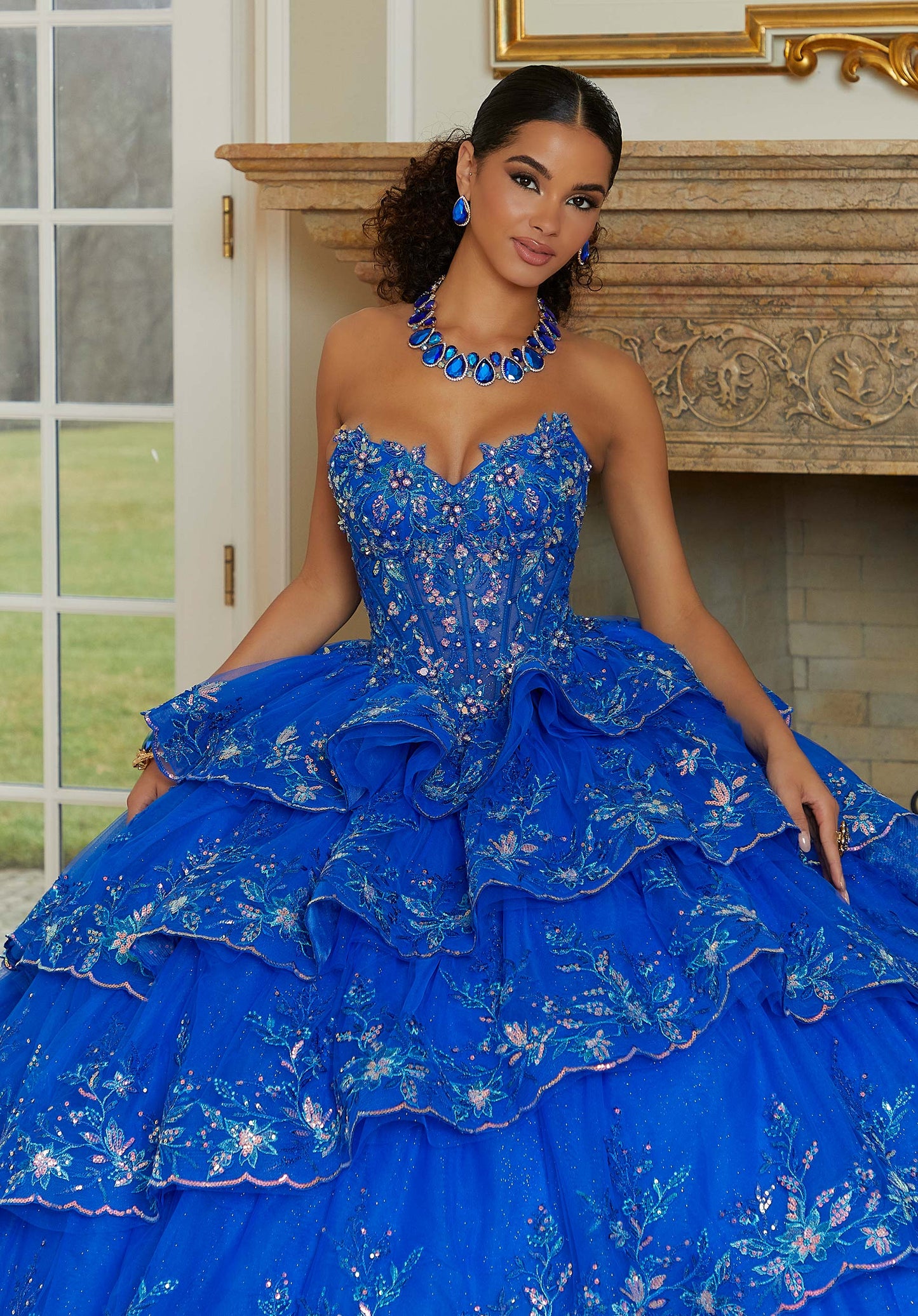 12109 | Crystal Beaded Quinceanera Dress