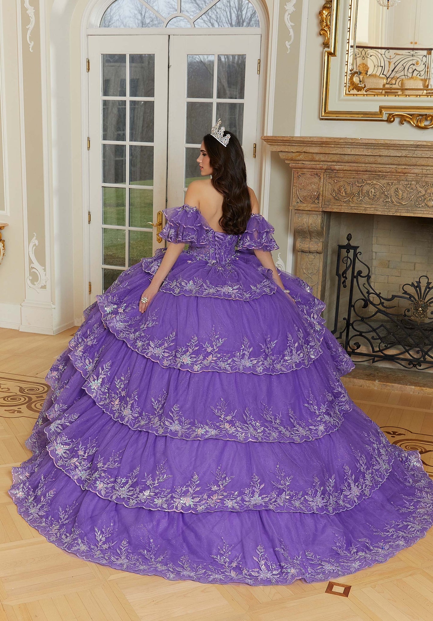 12109 | Crystal Beaded Quinceanera Dress