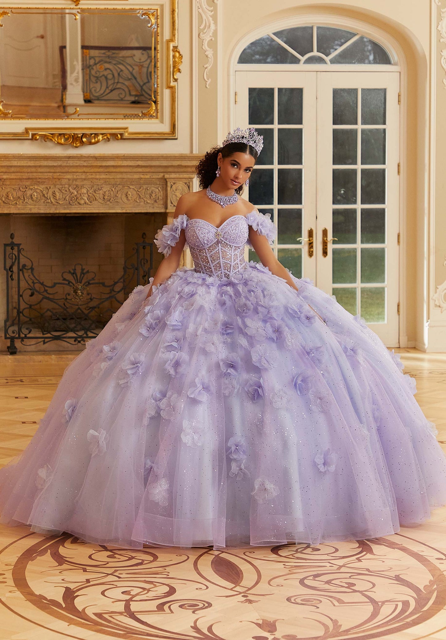 12110 | Crystal Beaded Quinceanera Dress