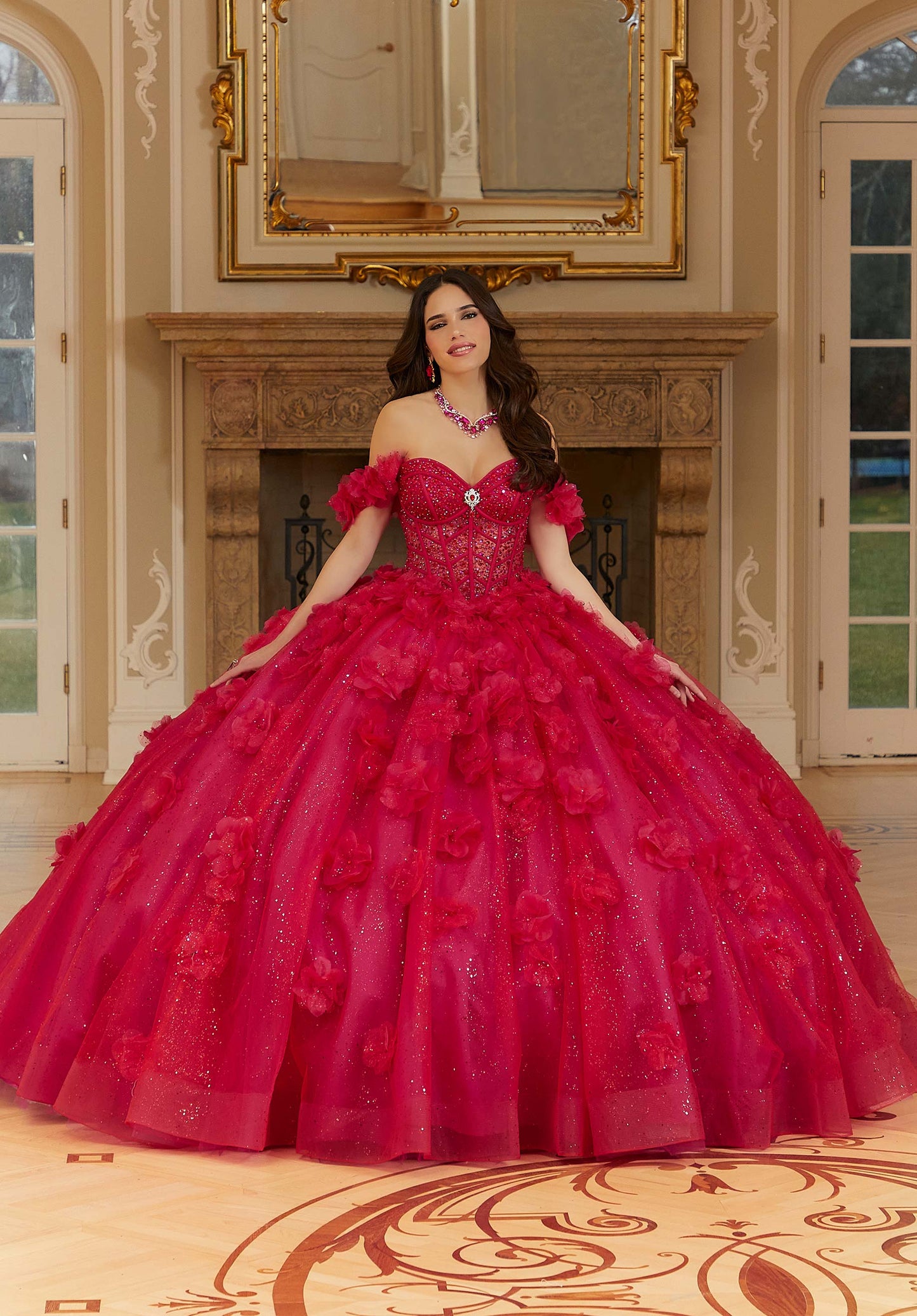 12110 | Crystal Beaded Quinceanera Dress