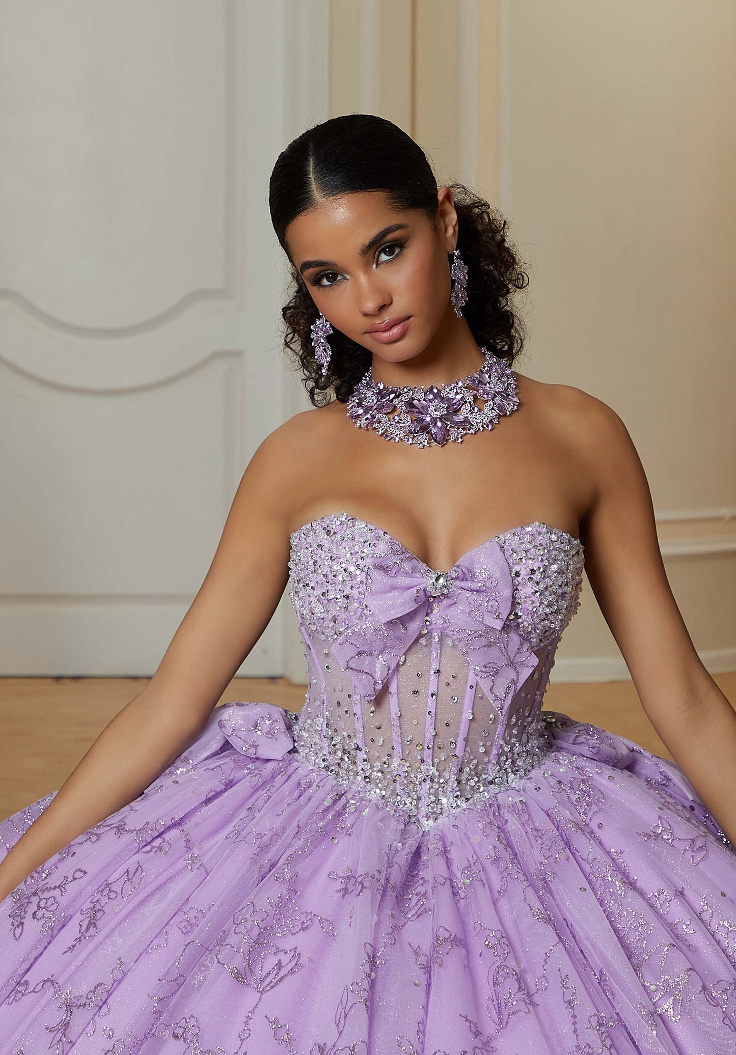 12112 | Crystal Beaded Quinceanera Dress