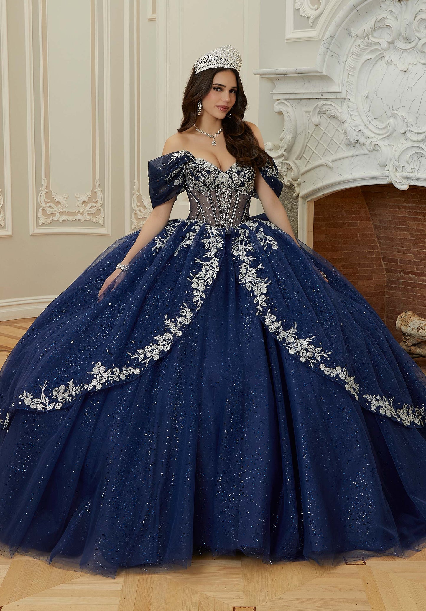 12114 | Chandelier Beading Quinceanera Dress