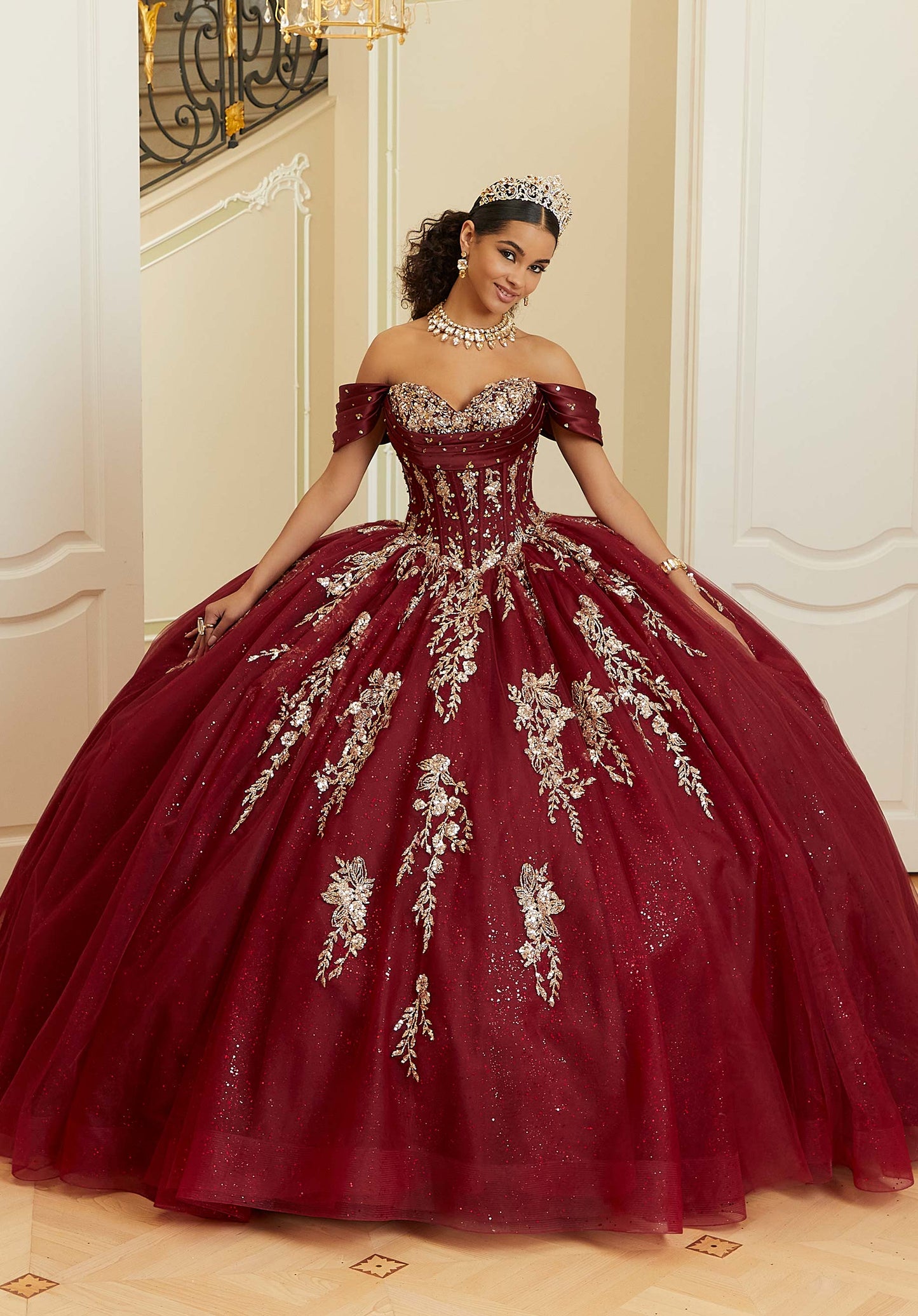 12115 | Crystal Beaded Quinceanera Dress