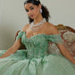 12118 | Floral Lace Quinceanera Dress