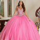 11300 | Rhinestone and Crystal Beaded Quinceañera Dress with Bow